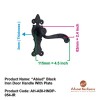 "Abiud" Black Iron Door Handle with Plate 